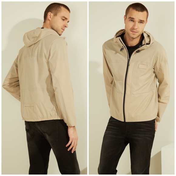 New GUESS Alton Hooded Nylon Jacket SZ S - Picture 3 of 4